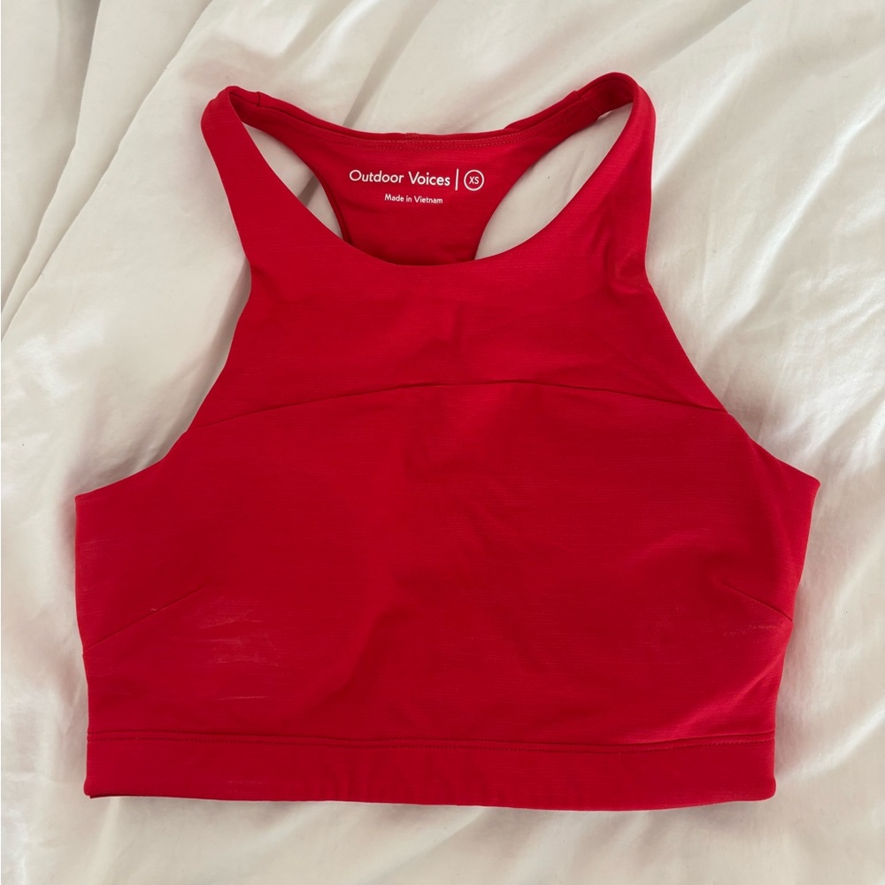 Outdoor Voices Vibrant Red Sports Bra